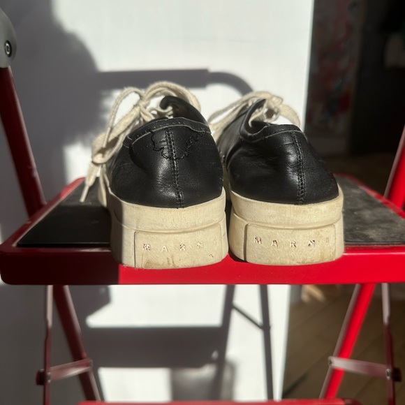 Marni Black Sneakers with High-Top Design and Rubber Toe Caps - Picture 3 of 7